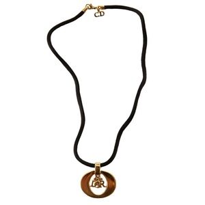 Dior Logo Pendant Choker